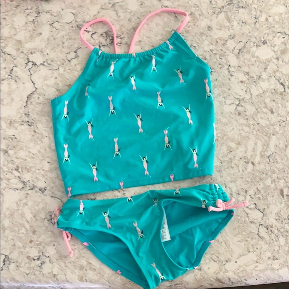 2 Peice Old Navy Mermaid Girls Swimsuit